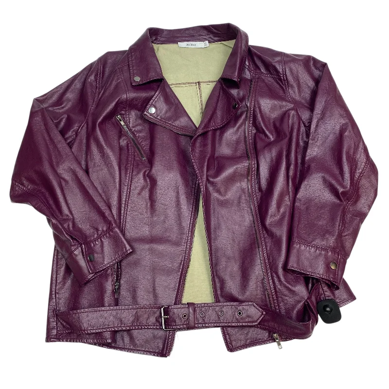 Jacket Other By Just Fab In Purple, Size: 3x