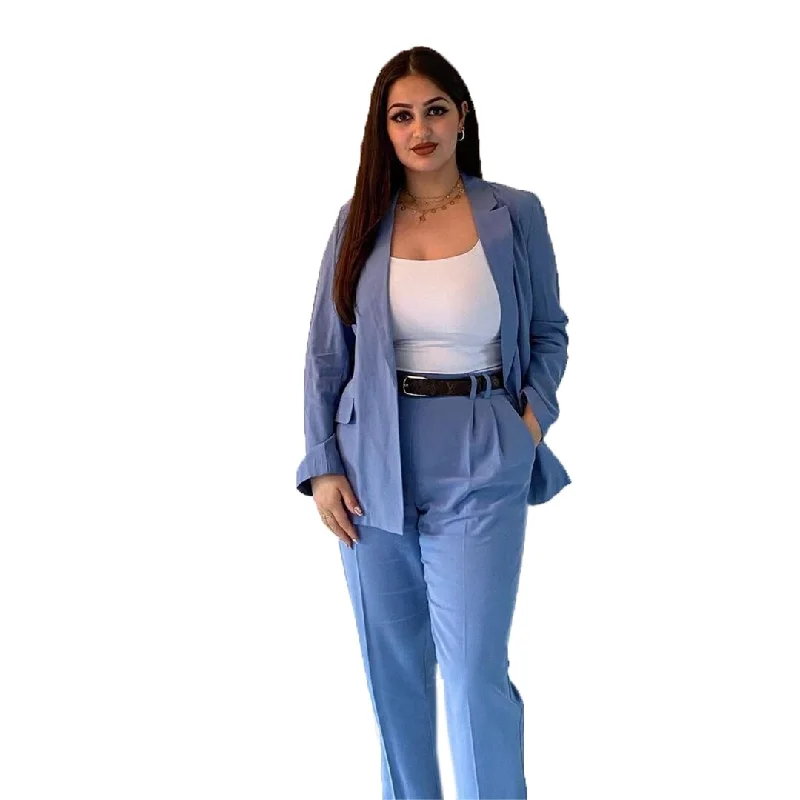 Summer Cool Women Suits Plus Size Bride Lady Party Prom Tuxedos Blazer Leisure Outfit Suit (Jacket+Pants)