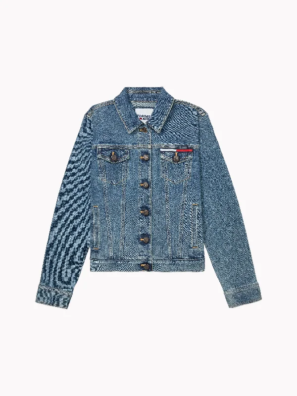 Cropped Trucker Jacket (Womens) - Denim