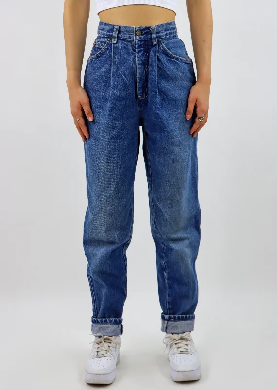 Wannabe Vintage Levi Jeans ★ Dark Wash Cozy Stretch High-Waist Jeans