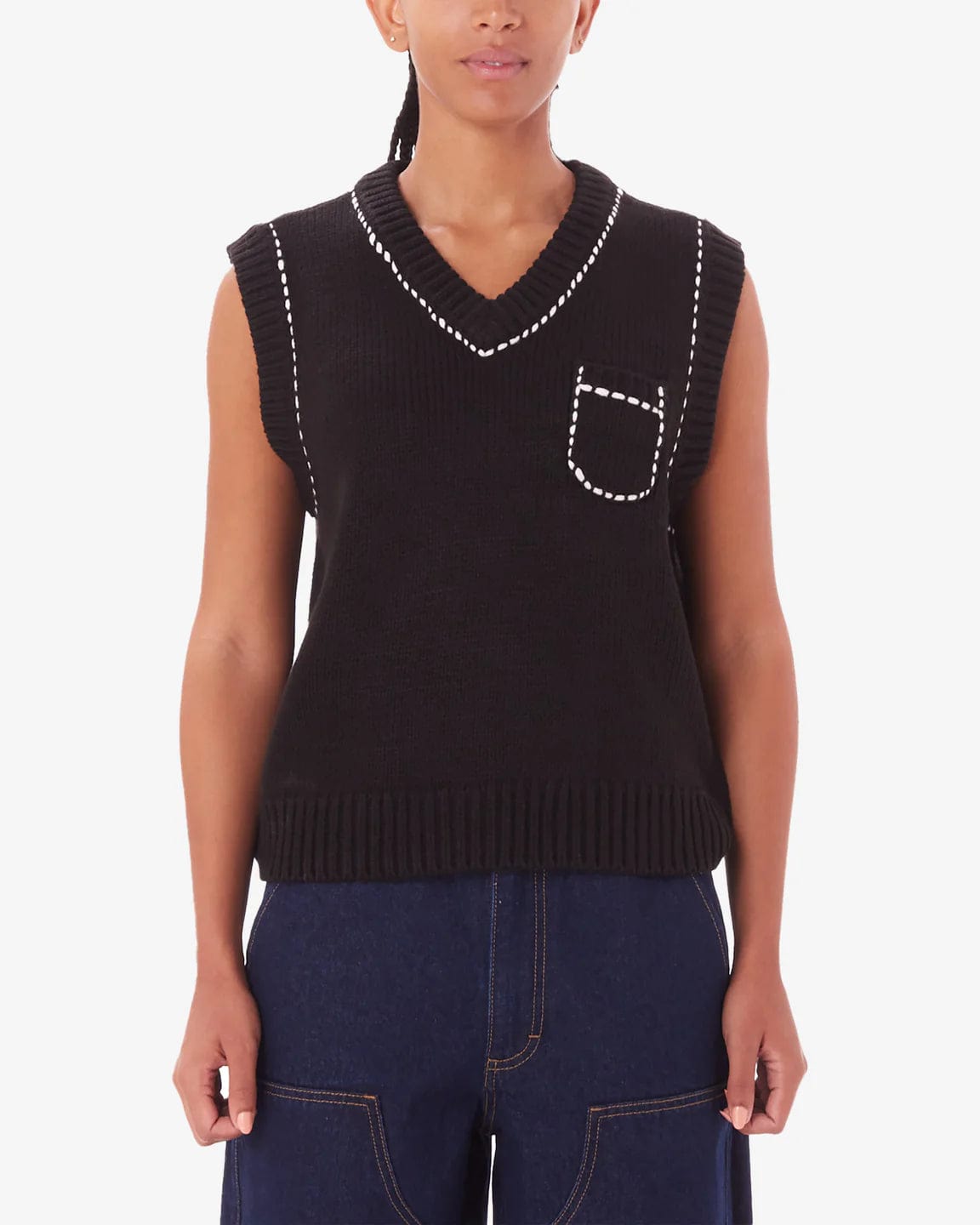 Murphy Sweater Vest Polka Dot Checkered Tartan
