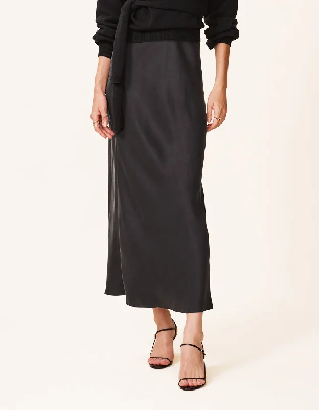 unsubscribed silk column skirt