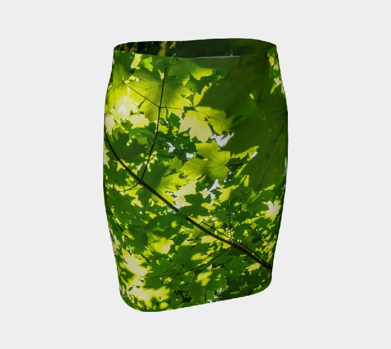 Canopy of Leaves Fitted Skirt