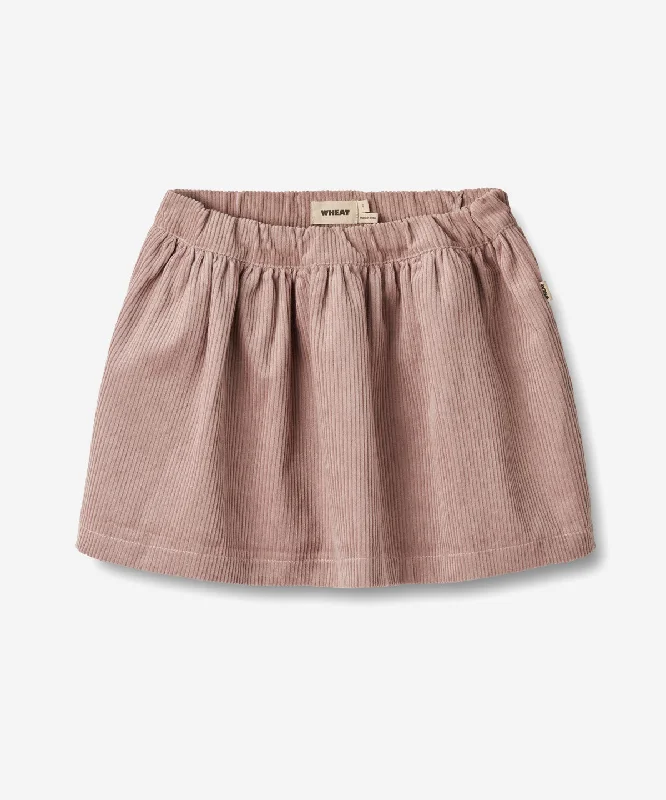 Catty Corduroy Skirt Dry Rose