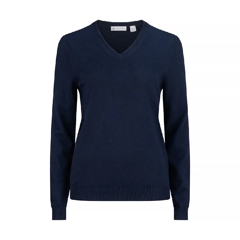 Donald Ross Ladies Sweater - Merino Wool V-Neck, Core Front Pockets Side Pockets Patch Pockets Donald Ross Ladies Sweater - Merino Wool V-Neck, Core Front Pockets Side Pockets Patch Pockets