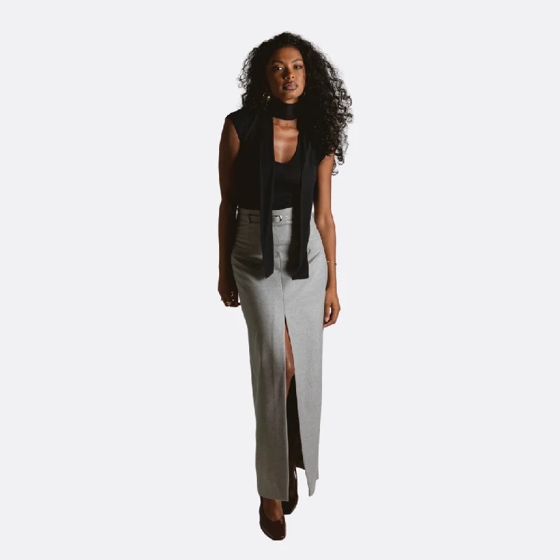 Gaia Pencil Skirt - Grey