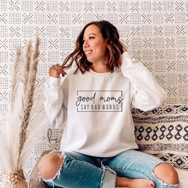 Good moms say bad words sweater- mama sweater- gift for new mom- funny mom gifts- mothers day tee- mommy sweater- tough as a mother sweaters Mesh Sweater Canvas Denim Good moms say bad words sweater- mama sweater- gift for new mom- funny mom gifts- mothers day tee- mommy sweater- tough as a mother sweaters Mesh Sweater Canvas Denim