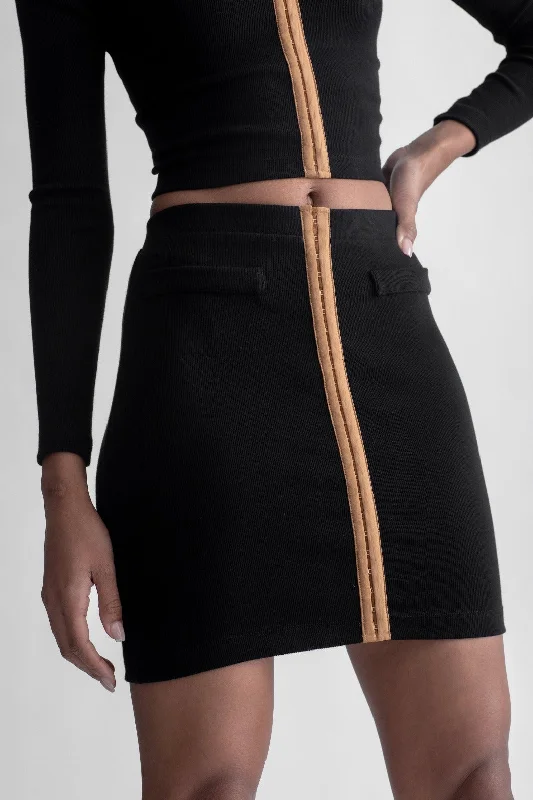 Hook & Eye Mini Skirt Black