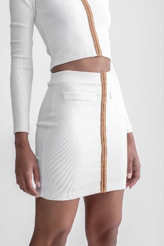 Hook & Eye Mini Skirt Ivory