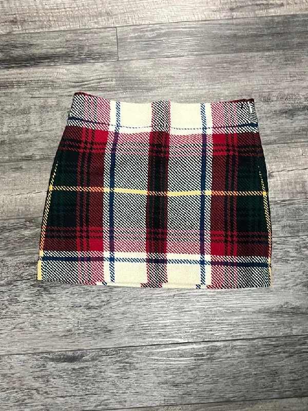 J CREW PLAID MINI SKIRT