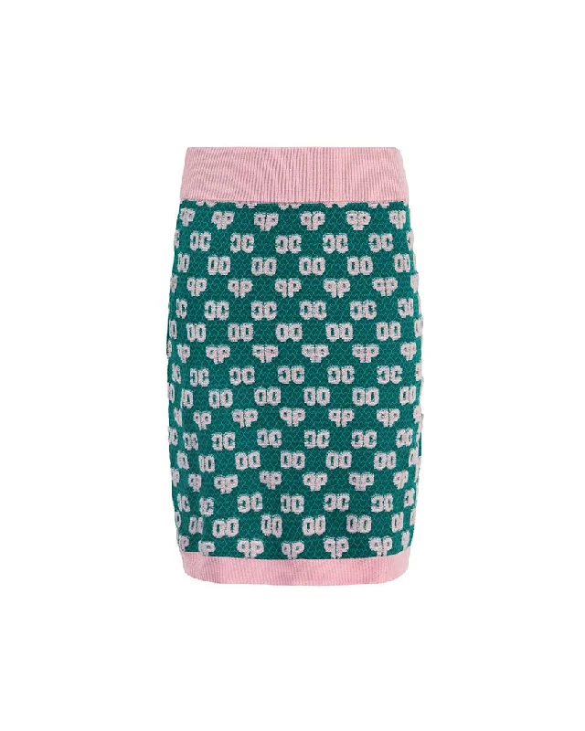 Mini Dip Skirt Green & Pink