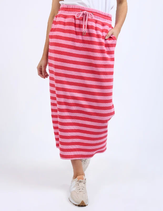 Sunset Stripe Skirt Bittersweet & Pink