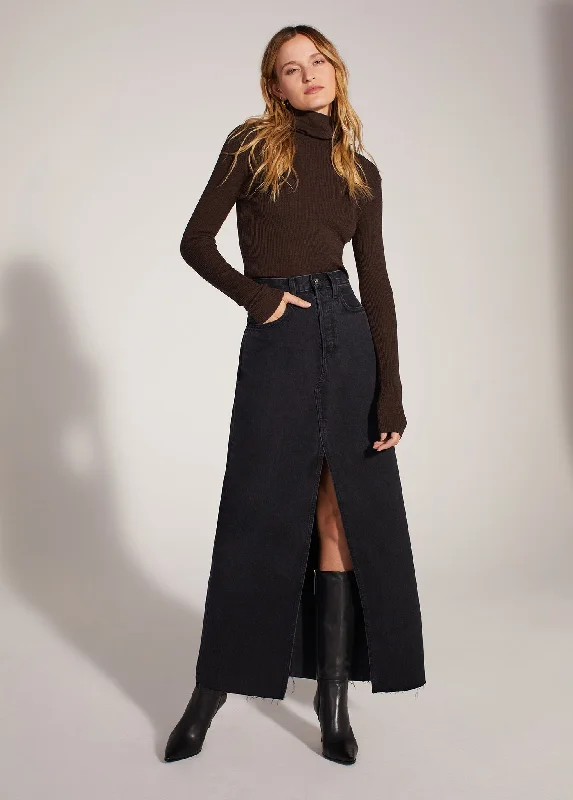 THE SADIE HIGH RISE MAXI A-LINE SKIRT