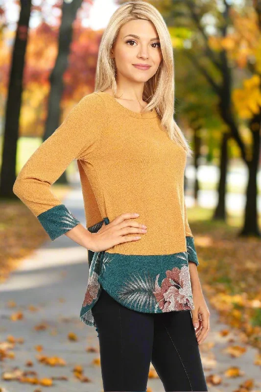 Womens Fall Yellow Green Sweater, 3/4 Sleeve Cozy Shirt, Plus Sizes 1xl/2xl/3xl, Yellow/Green Graphic Sweater Embroidered Appliqued Womens Fall Yellow Green Sweater, 3/4 Sleeve Cozy Shirt, Plus Sizes 1xl/2xl/3xl, Yellow/Green Graphic Sweater Embroidered Appliqued