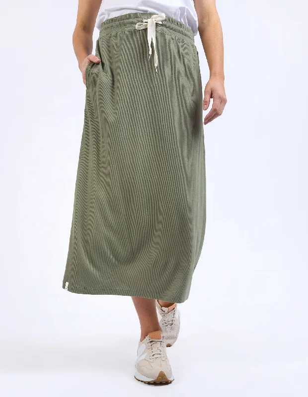 Xanthe Rib Skirt Clover