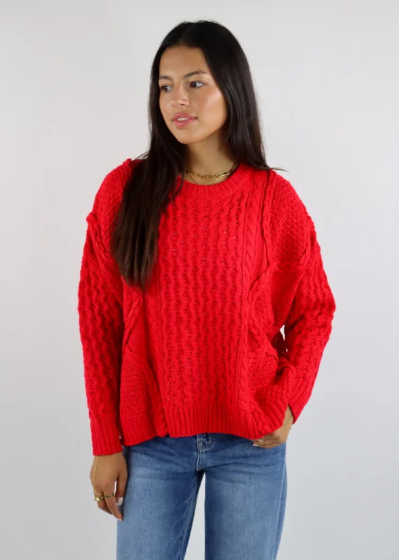 Miss You More Sweater ★ Cherry Red