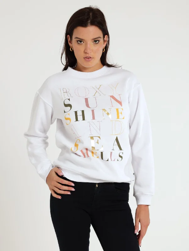 Crystal Vision Crew Sweater - White