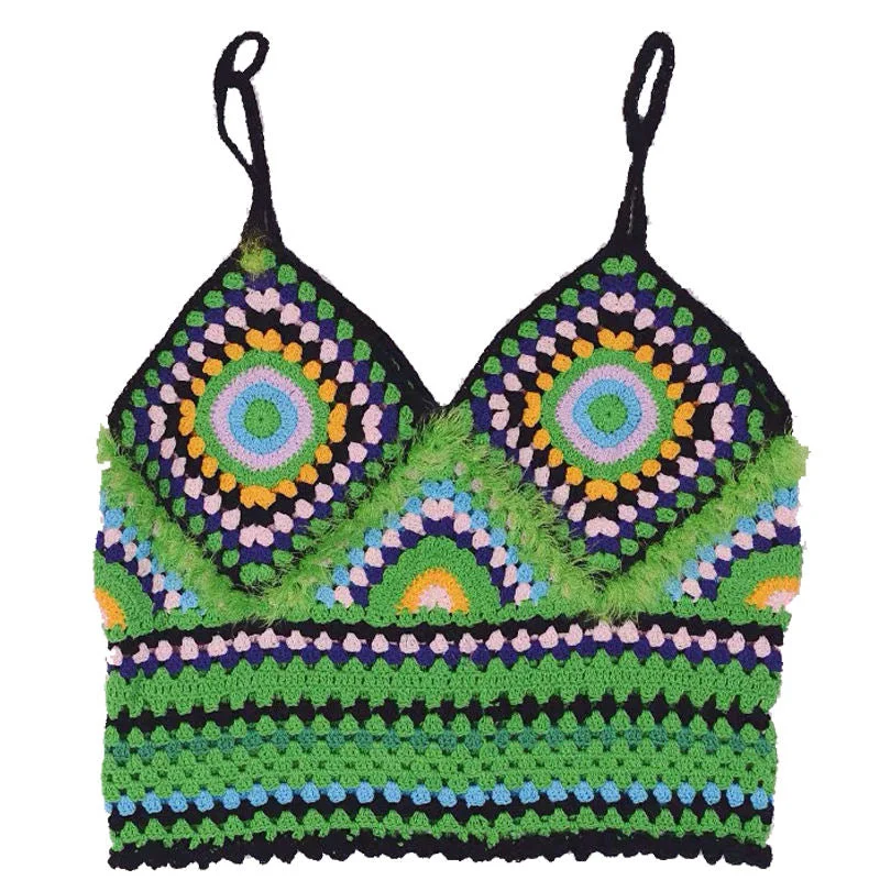 Custom camisole women wholesale crochet sweater vest