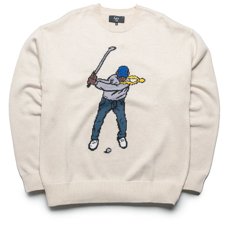 Eastside Golf Intarsia Swingman Sweater - Pumice