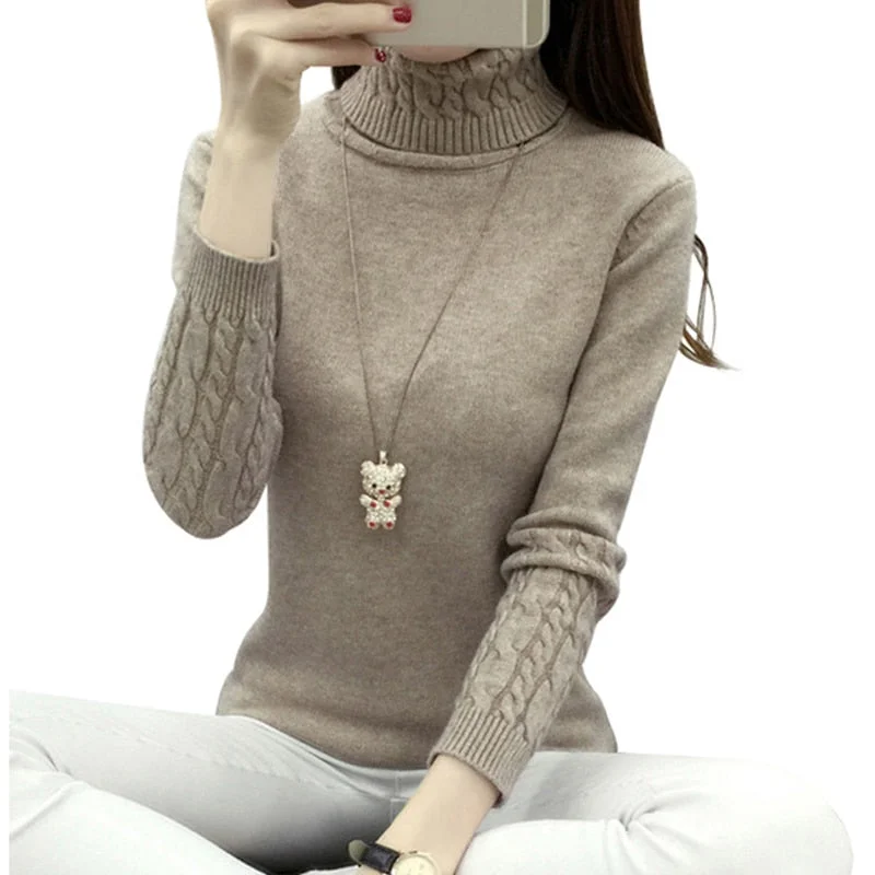 Graceful Turtleneck Jumper Sweaters