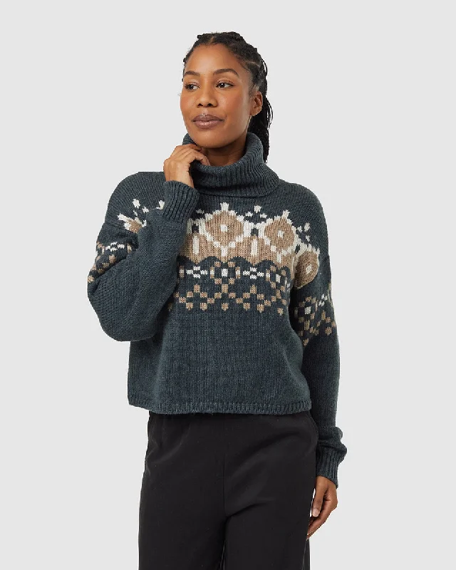 Highline Intarsia Turtleneck Sweater