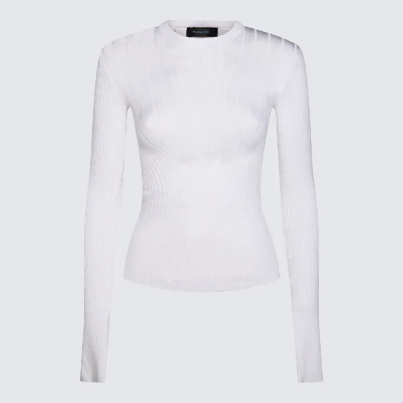 Mugler Sweaters White