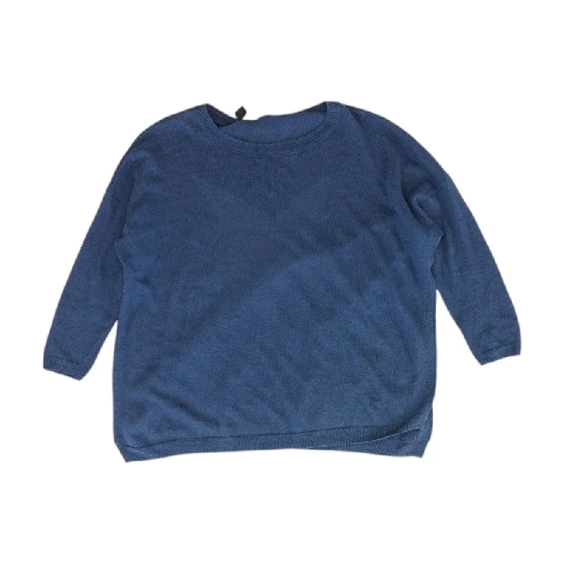 Navy Solid Crewneck Sweater