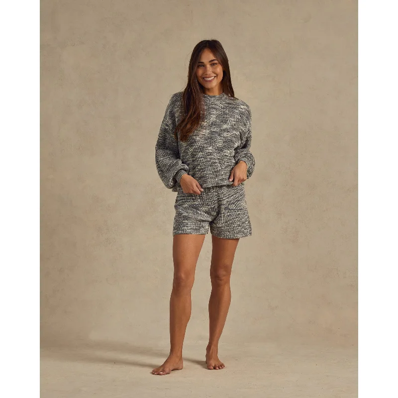 Rylee and Cru Heathered Slate Knit Sweater