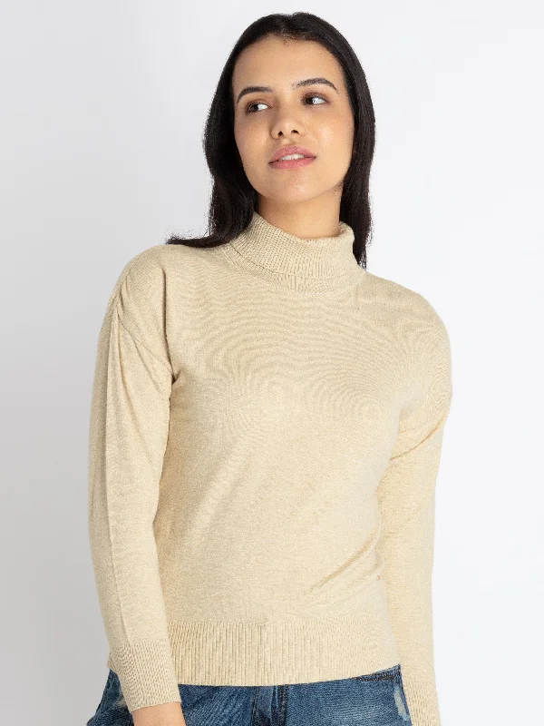 Womens Solid Turtle Neck  Sweater