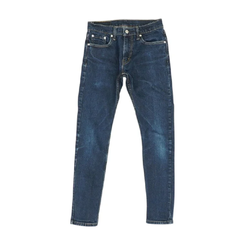 512 Navy Solid Tapered Jeans