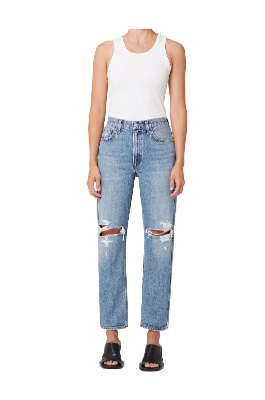 AGOLDE Mia High Rise Straight Jeans In Rule