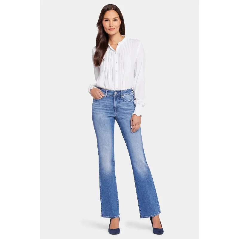 High Rise Mid Blue Flare Jeans