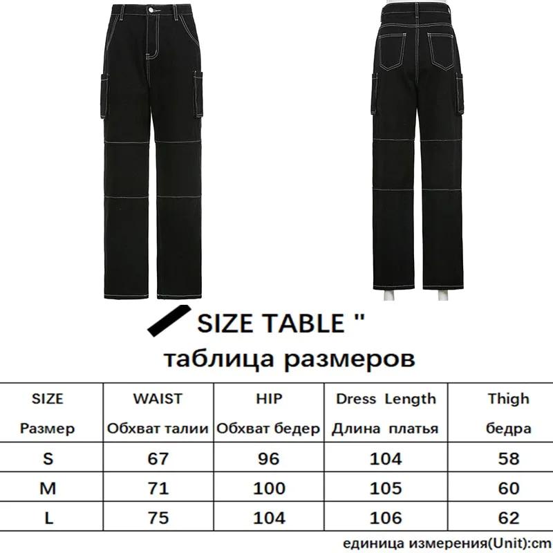 Women Patchwork Baggy Jeans